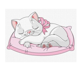 Картина по номерах "Прекрасна кішечка" 30х40  см