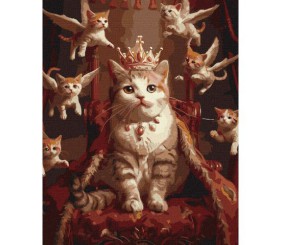Картина по номерах "Королівська кішка" 40х50 см