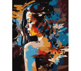 Картина по номерах "Дівчина-загадка" 40х50 см