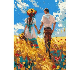 Картина по номерах "Прогулянка закоханих" 30х40  см