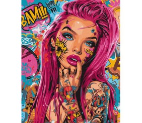 Картина по номерах "Кольоровий сплеск" 40х50 см