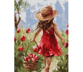 Картина по номерах "Квіткова радість" 30х40  см