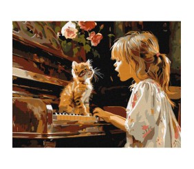 Картина по номерах "Співочий дует" 30х40  см