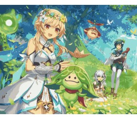Картина по номерах "Аніме. Геншин Імпакт / Genshin  Impact. Ванарана" 40х50 см
