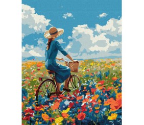 Картина по номерах "Поїздка в квітах" 40х50 см