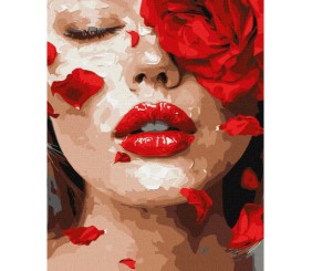 Картина по номерах "Пелюстки троянди" 40х50 см