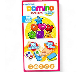 Розвиваюча гра "Доміно. Геометричні фігури (+ комплект наліпок для фішок)