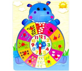 Деревʼяна гра "Рамка-вкладиш: Бегемотик"