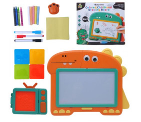 Дошка-столик "Динозавр" 2 в 1, з аксесуарами (помаранчевий)