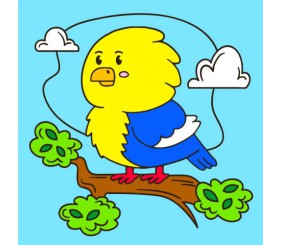 Дитячий набір для розпису "Пташка", 25х25 см