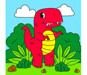 Дитячий набір для розпису "Динозаврик", 25х25 см