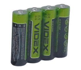 LR6 Батарейки Videx AA лужні, 4 штуки
