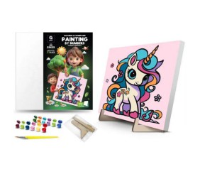 Картина по номерах на підставці "Грайлива єдиноріжка" (25х25 см)