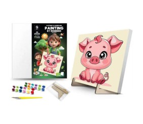 Картина по номерах на підставці "Поросятко" (25х25 см)