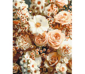 Картина по номерах "Ніжні троянди" 40х50 см
