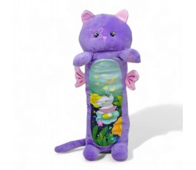Мʼяка іграшка "Кіт батон, Казковий" (60 см), бузковий
