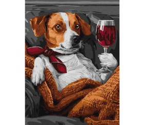 Картина по номерах "Пухнастий дегустатор" 30х40 см