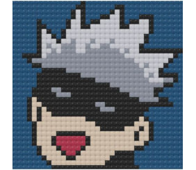 Алмазна мозаїка (міні) Магічна битва. Ґоджо Сатору, 10х10 см