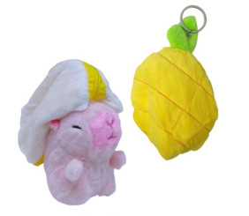 Брелок мʼякий "Капібара-Фрукт: Ананас"