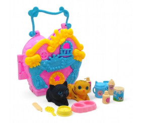 Будиночок з тваринками та аксесуарами, рожевий