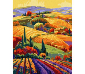 Картина по номерах "Барвистий краєвид" 40х50 см