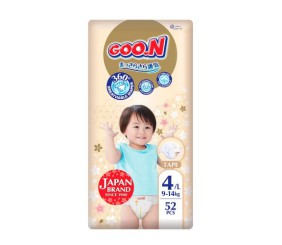 Підгузки Goo.N Premium Soft для дітей (розмір 4(L), 9-14 кг, 52 шт.)