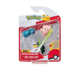 Набір ігрових фігурок Pokemon W18 - Клефейрі, Белдум, Сірфетч'д