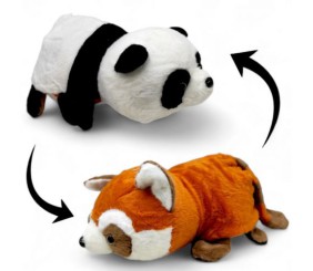 Мʼяка іграшка-трансформер "Панда-лисичка", 40 см