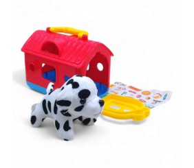 Мʼяка іграшка "Песик з переноскою" (червона)