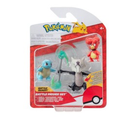 Набір ігрових фігурок Pokemon W19 - Магбі, Сквіртл, Алола Маровак