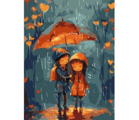 Картина по номерах "Під парасолькою" 30х40 см