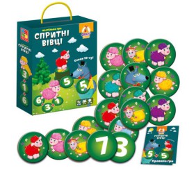 Гра настільна, розважальна "Спритні вівці. Схопи 10-ку!"