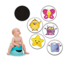 Наліпки для привчання дитини до горщика "Казкові" (5 шт)