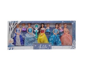 Набір ляльок Anbibi "Winter Princess" (5 ляльок, 3 пупсики, чарівна паличка, у коробці)