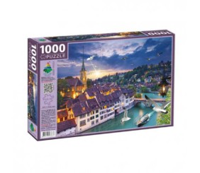 Пазли "Берн. Швейцарія. Схід і захід сонця", 1000 елементів, 66 х 48 см