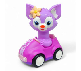 Машинка заводна "Лінабель", голова тріскачка (бузкова)