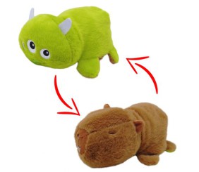 Мʼяка іграшка трансформер 2 в 1 Капібара - Прибулець, 19 см