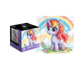 Пазли "Єдиноріг і Веселка", 160 деталей