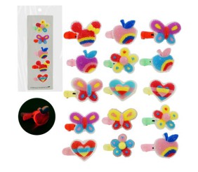 Заколки для дівчат, 5 штук, з підсвічуванням