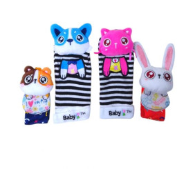 Брязкальце розвиваючі - шкарпетки і браслети "Звірятка"