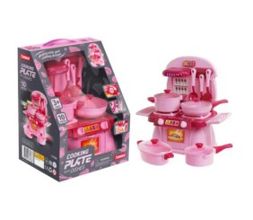 Набір кухня "Cooking Plate with Dishes" (10 pcs.) рожева