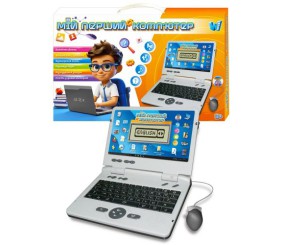 Дитячий ноутбук "Мій перший компʼютер" - літери, цифри, пісні, казки, загадки, вікторина, функціональна мишка (укр)