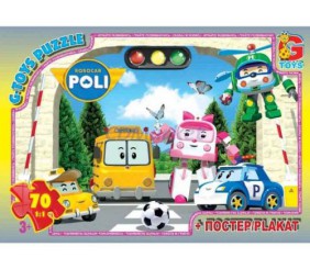 Пазли "Робокар Поли: футбол", 70 ел