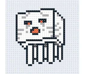 Алмазна мозаїка (міні) "Майнкрафт (Minecraft) Гаст", 10х10 см