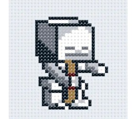 Алмазна мозаїка (міні) "Майнкрафт (Minecraft) Скелетон", 10х10 см