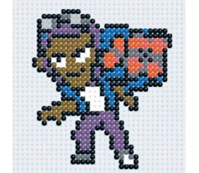 Алмазна мозаїка (міні) "Бравл Старс (Brawl Stars) Брок", 10х10 см