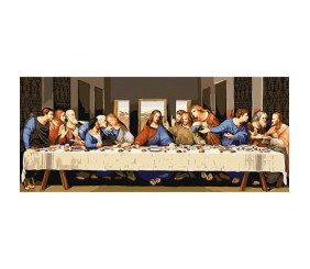 Картина за номерами "Тайна вечеря - Леонардо да Вінчі" 30х70 см