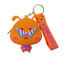 Гаманець-монетниця, силіконовий, "Зайка", помаранчевий