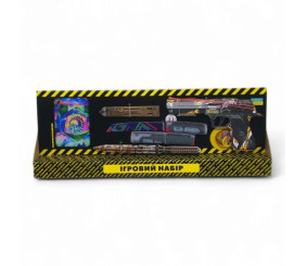 Ігровий набір "BIG BOX Predator", деревʼяний - резинкостріл, ножі, рукавички, брелок