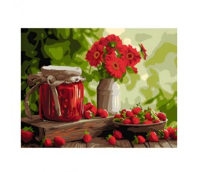 Картина по номерах "Полуничне варення" 30х40 см